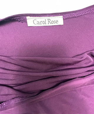 Carol Rose Women's Purple Short Sleeve Cowl Neck Top, Relaxed Fit, Size XL