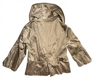 BCBGMAXAZRIA Metallic Bronze Hooded Jacket Women S