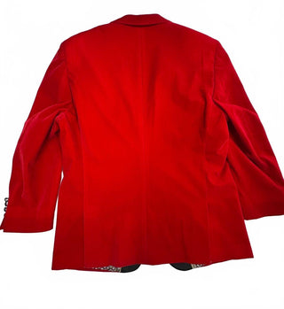 Paisley & Gray Men's Slim Fit Red Velvet Tuxedo Blazer 46 XL