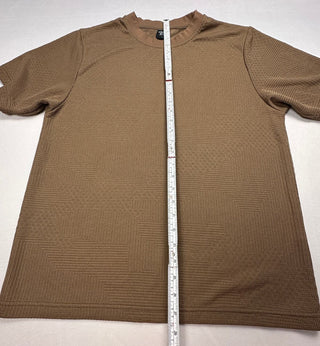 Original Deluxe Supply Men's Brown Short Sleeve Waffle Knit