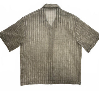Zara Men's L Textured Plaid Short Sleeve Button Up Shirt