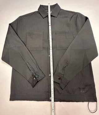 Saints Studio Men's M Black Textured Snap Front Overshirt