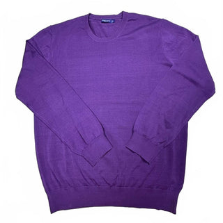 Roper&Sport Men’s Large Purple Cotton Silk Crewneck Sweater
