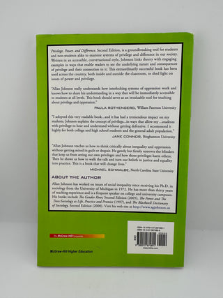 Privilege Power and Difference 2nd Ed Allan G Johnson 2006 PB McGraw Hill