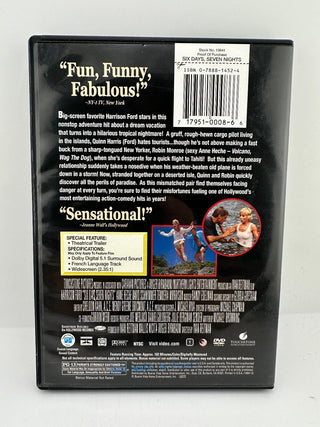 Six Days Seven Nights DVD Movie Starring Harrison Ford and Anne Heche